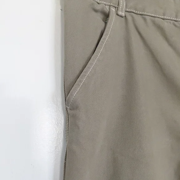 H&M Women's Olive Green Wide Leg Highrise Cargo Jeans Size 14 - Picture 6 of 12
